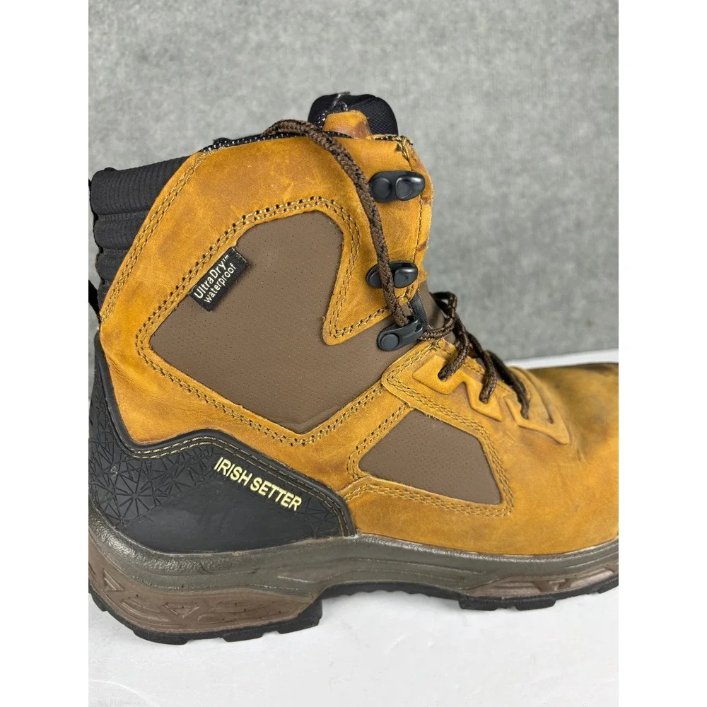 Irish Setter Kasota 83636 Waterproof Side Zip Work Boots 11 Brown